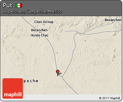 Shaded Relief 3D Map of Put