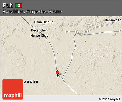 Shaded Relief 3D Map of Put