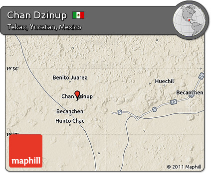 Shaded Relief Map of Chan Dzinup