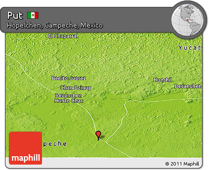 Physical Panoramic Map of Put