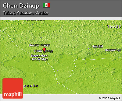 Physical Panoramic Map of Chan Dzinup
