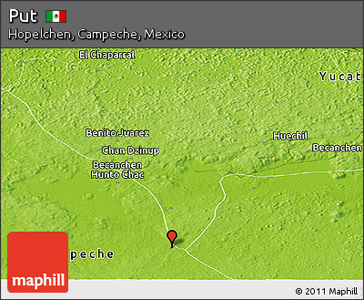 Physical Panoramic Map of Put