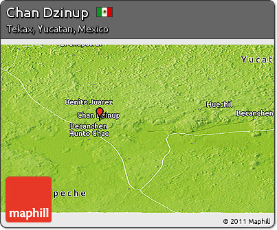 Physical Panoramic Map of Chan Dzinup