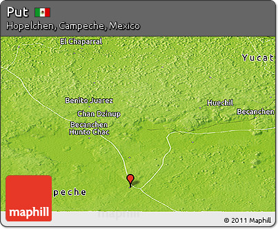 Physical Panoramic Map of Put