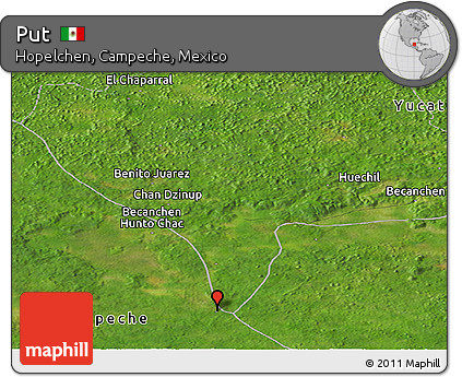 Satellite Panoramic Map of Put