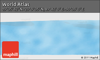 Physical Panoramic Map of the Area around 19° 52' 38" N, 90° 10' 30" E