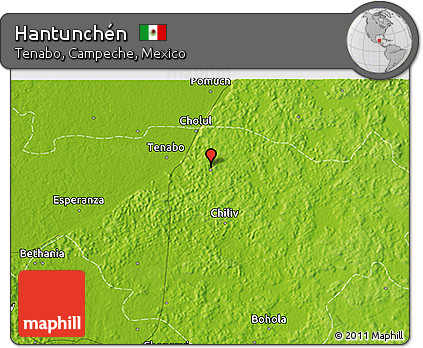 Physical 3D Map of Hantunchén