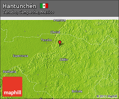Physical 3D Map of Hantunchén