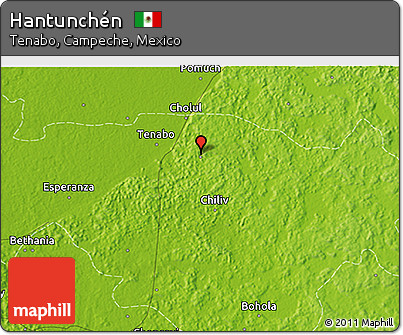 Physical 3D Map of Hantunchén