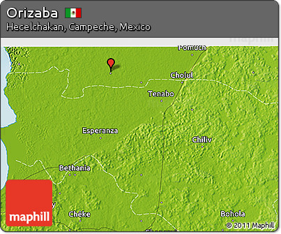 Physical 3D Map of Orizaba