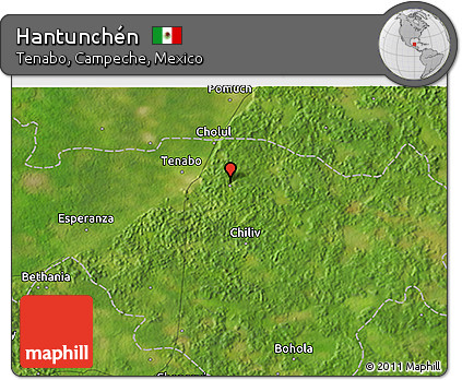 Satellite 3D Map of Hantunchén