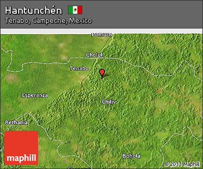 Satellite 3D Map of Hantunchén