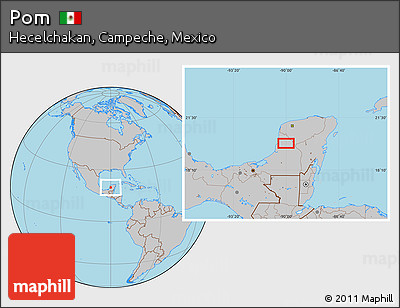 Gray Location Map of Pom