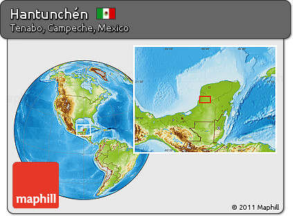 Physical Location Map of Hantunchén