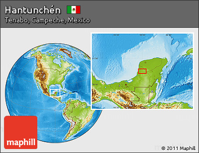 Physical Location Map of Hantunchén