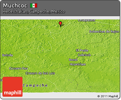 Physical Panoramic Map of Muchcoc