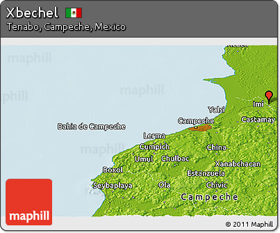 Physical Panoramic Map of Xbechel