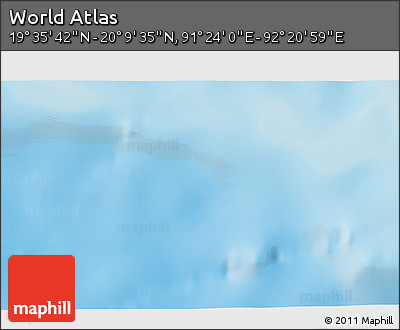 Physical 3D Map of the Area around 19° 52' 38" N, 91° 52' 30" E