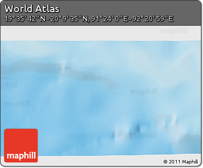 Physical 3D Map of the Area around 19° 52' 38" N, 91° 52' 30" E