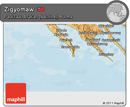 Political Panoramic Map of Zigyomaw
