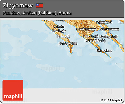 Political Panoramic Map of Zigyomaw
