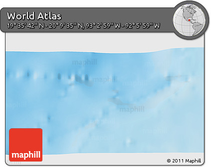 Physical 3D Map of the Area around 19° 52' 38" N, 92° 34' 29" W