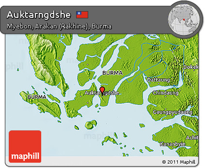 Physical 3D Map of Auktarngdshe