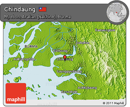 Physical 3D Map of Chindaung