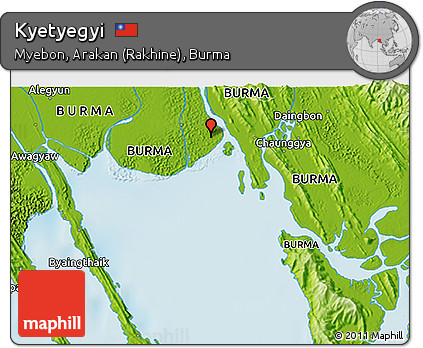 Physical 3D Map of Kyetyegyi