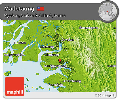 Physical 3D Map of Madetaung