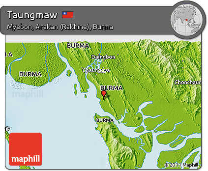 Physical 3D Map of Taungmaw