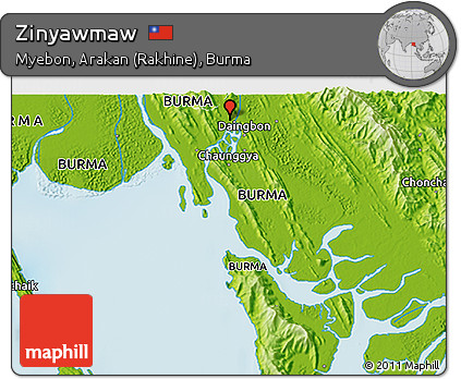 Physical 3D Map of Zinyawmaw