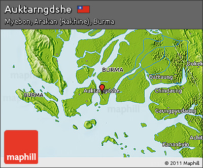 Physical 3D Map of Auktarngdshe