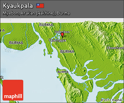 Physical 3D Map of Kyaukpala