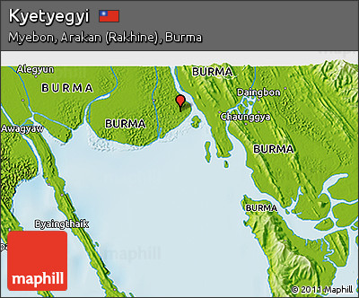 Physical 3D Map of Kyetyegyi