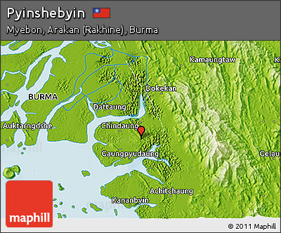 Physical 3D Map of Pyinshebyin
