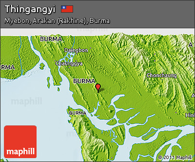Physical 3D Map of Thingangyi