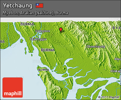 Physical 3D Map of Yetchaung