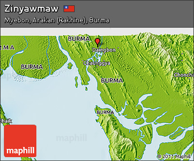 Physical 3D Map of Zinyawmaw