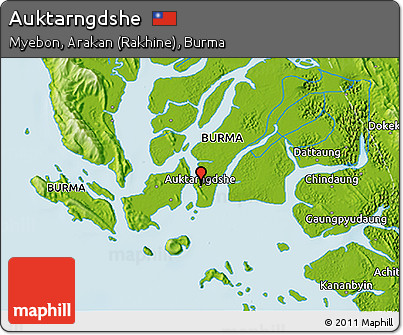 Physical 3D Map of Auktarngdshe