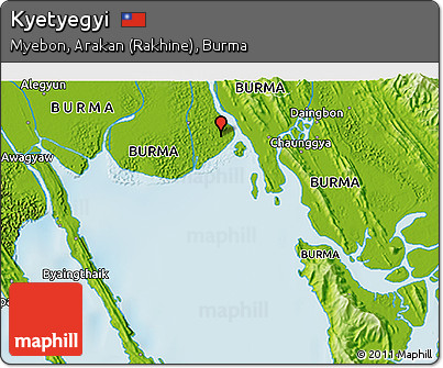 Physical 3D Map of Kyetyegyi