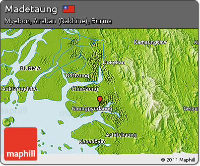 Physical 3D Map of Madetaung
