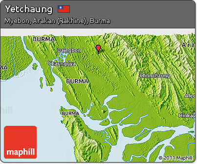 Physical 3D Map of Yetchaung
