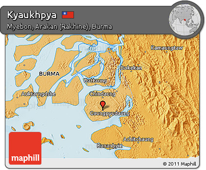Political 3D Map of Kyaukhpya