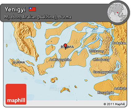 Political 3D Map of Yenigyi