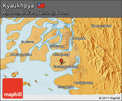 Political 3D Map of Kyaukhpya