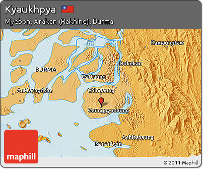 Political 3D Map of Kyaukhpya