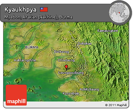 Satellite 3D Map of Kyaukhpya