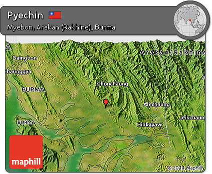 Satellite 3D Map of Pyechin