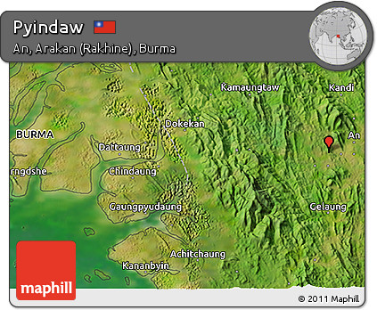 Satellite 3D Map of Pyindaw